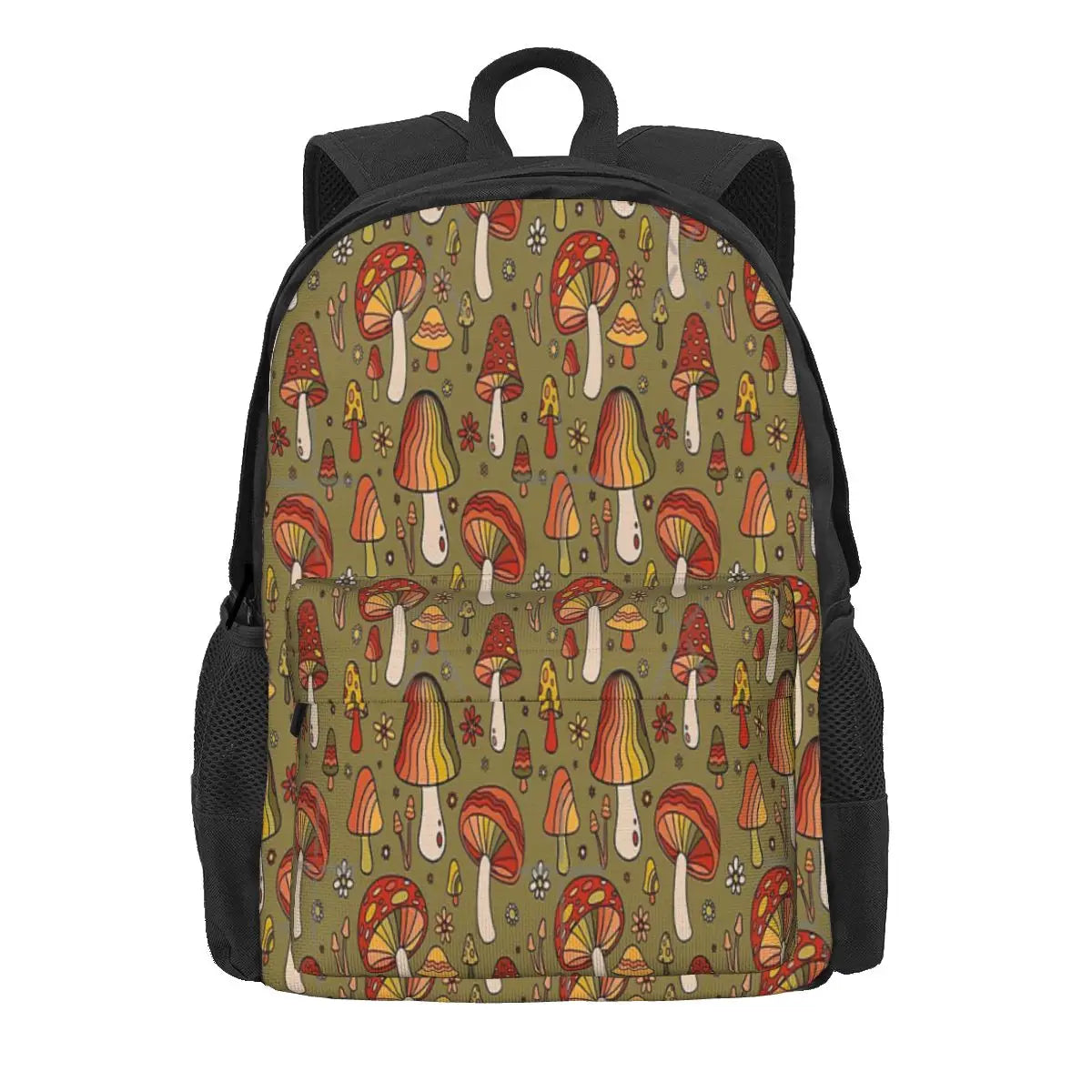 Mushroom Print Backpacks Men's and Women's Bags