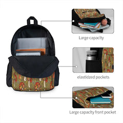 Mushroom Print Backpacks Men's and Women's Bags