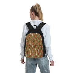 Mushroom Print Backpacks Men's and Women's Bags