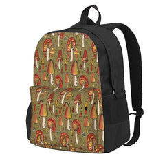 Mushroom Print Backpacks Men's and Women's Bags