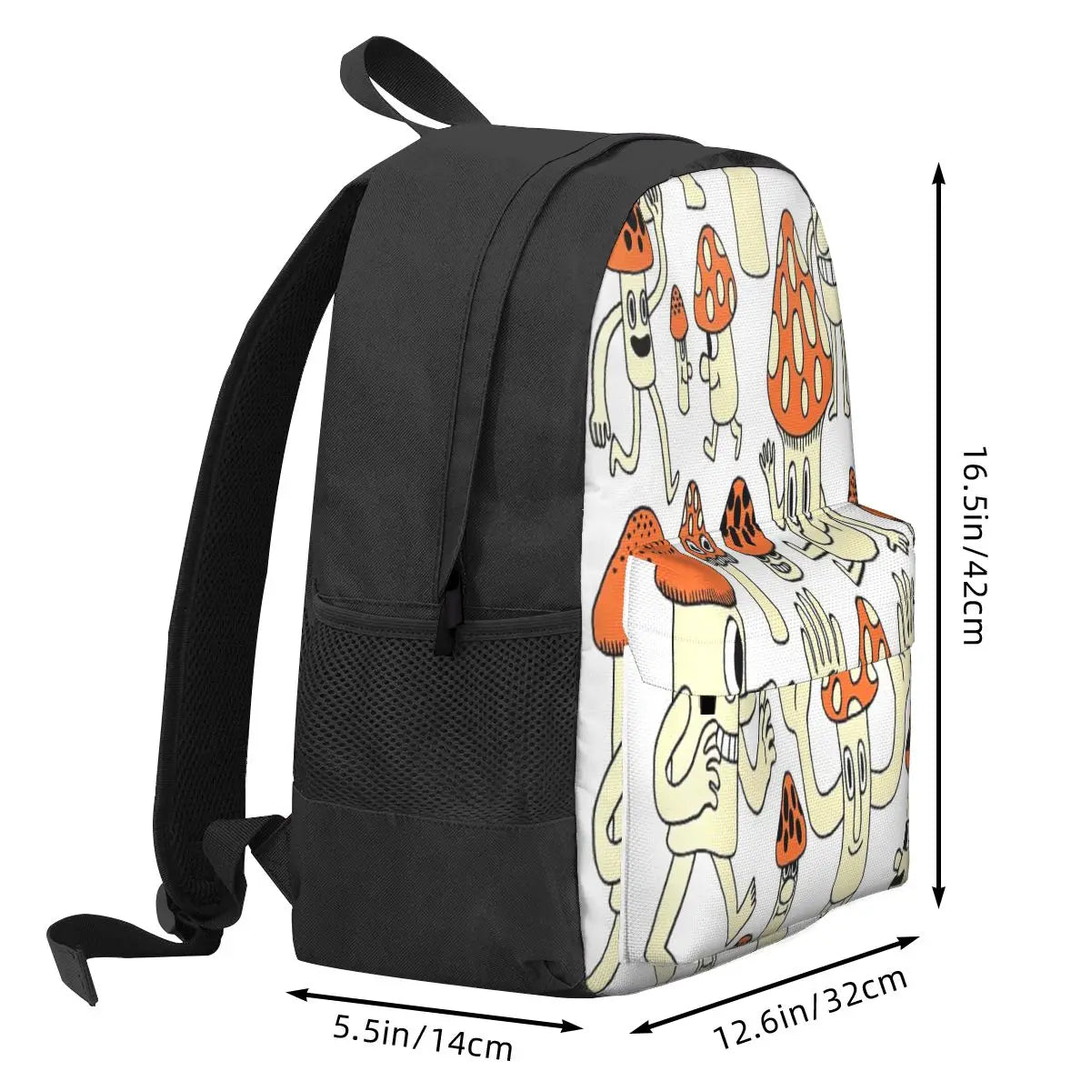 Mushrooms Print Backpack for Men and Women