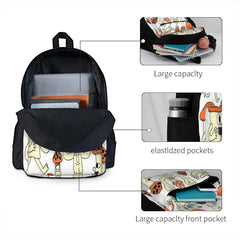 Mushrooms Print Backpack for Men and Women
