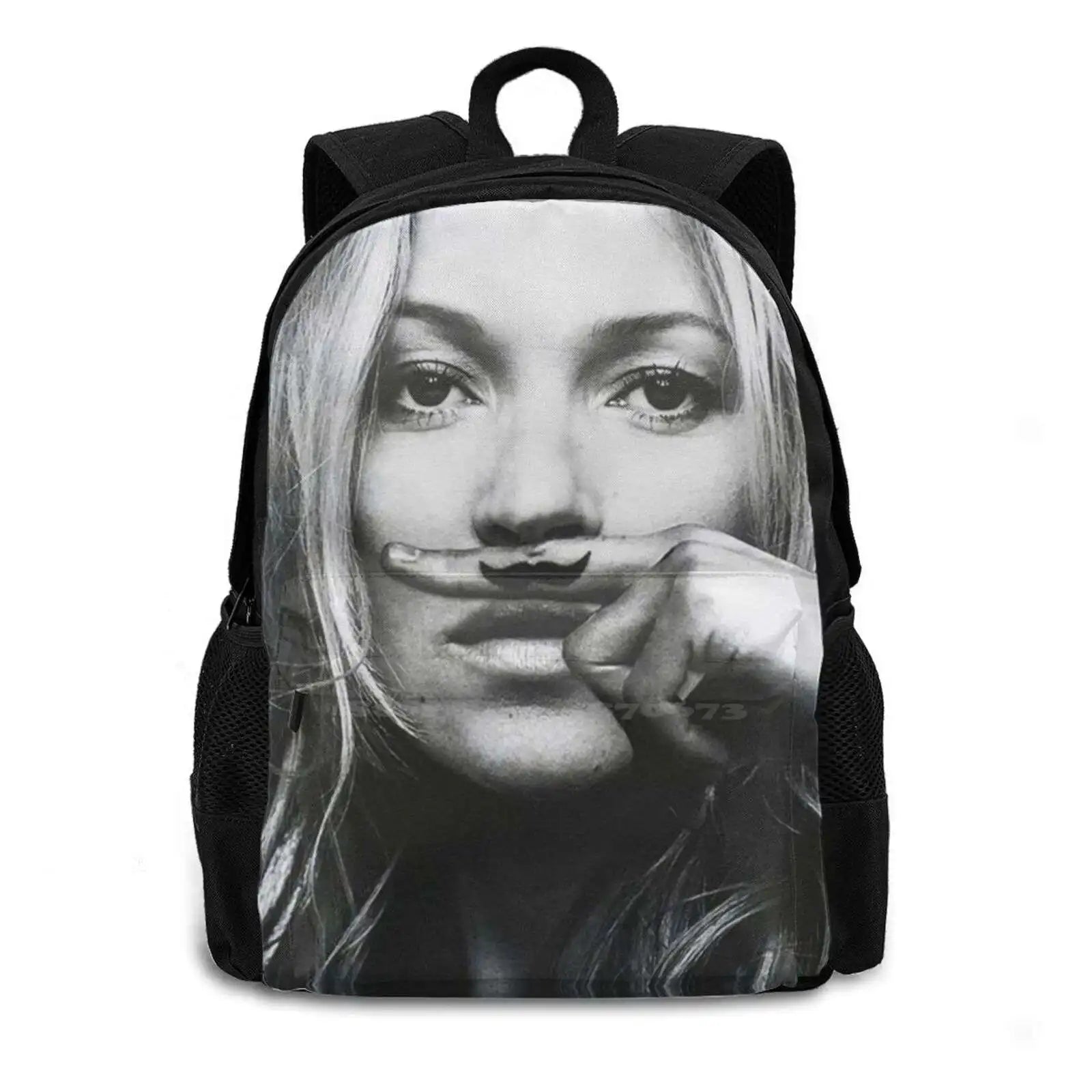 Mustache Pictures 3D Print Backpack Casual Bag 90S Tumblr Womens