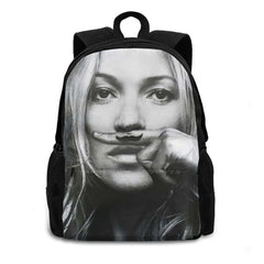 Mustache Pictures 3D Print Backpack Casual Bag 90S Tumblr Womens