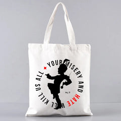 MCR Dead Femme Cartoon Handbags Shoulder Bags Casual Shopping Women Canvas Bag