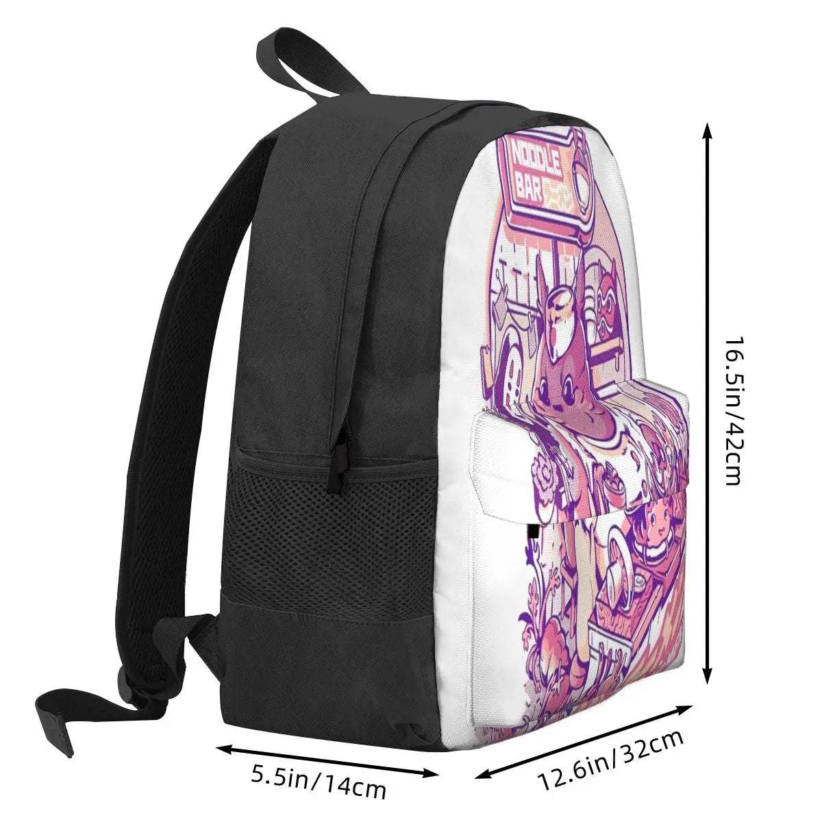 Noodle Bar Backpack Men's Women's Zippered Bag
