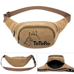 Totoro Anime Canvas Waist Pack Bag Pouch Belt Travel Hip Casual Fanny Bag