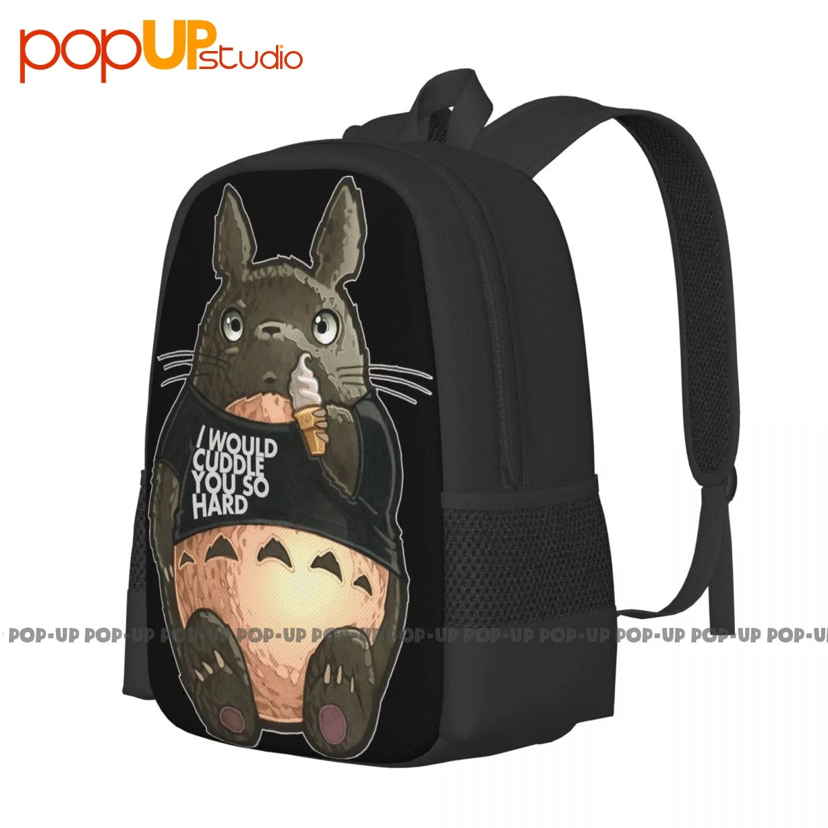 My Neighbor Totoro Cuddle Backpack Large Capacity Print Gym Tote Bag