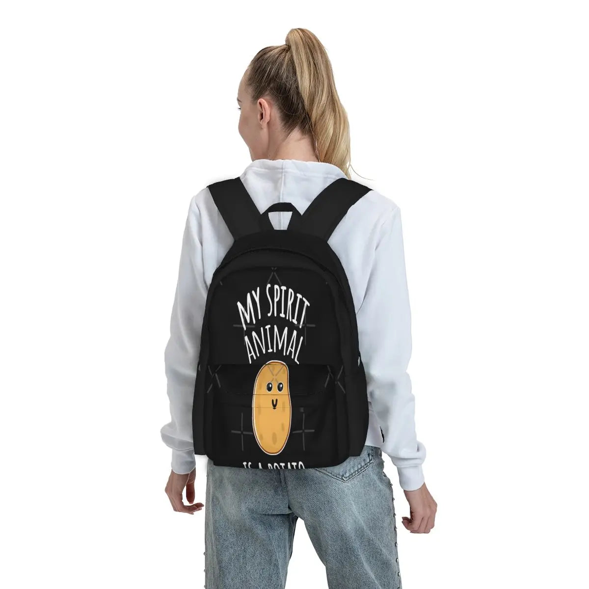 Potato Spirit Animal Backpack Retro Style Men's and Women's Bag