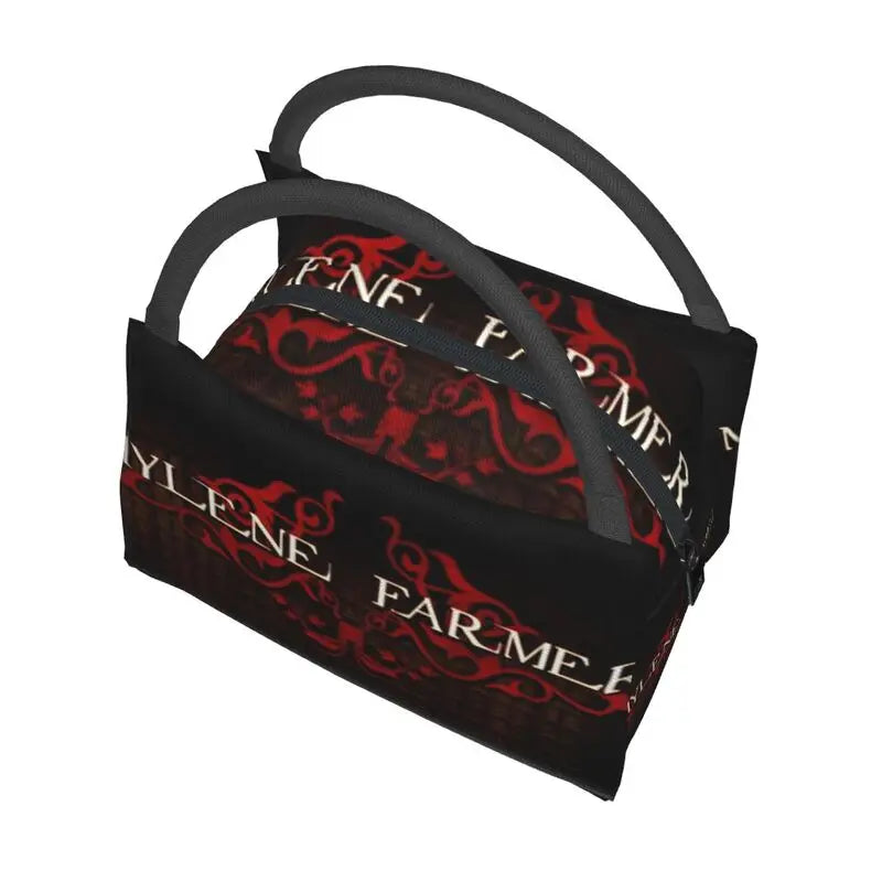 Mylene Farmer Insulated Lunch Bags for Outdoor Picnic Cooler Thermal Bento Box