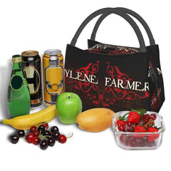 Mylene Farmer Insulated Lunch Bags for Outdoor Picnic Cooler Thermal Bento Box