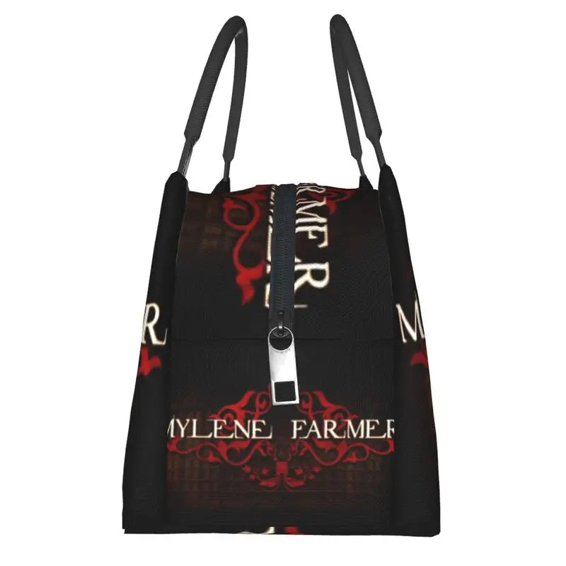 Mylene Farmer Insulated Lunch Bags for Outdoor Picnic Cooler Thermal Bento Box