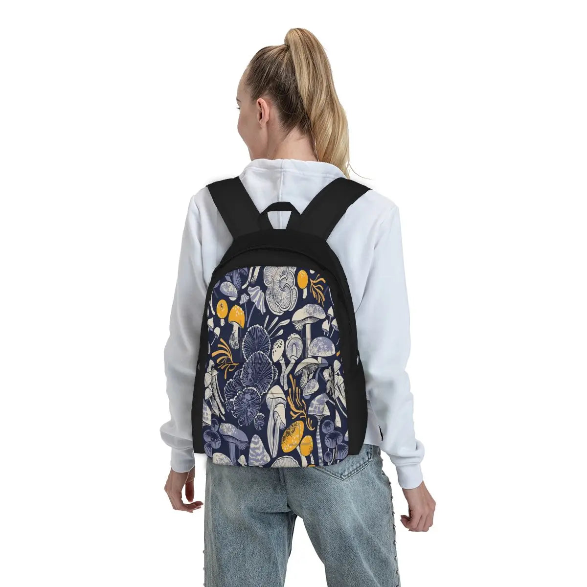 Mystical Fungi Midnight 1 Backpacks Men's Backpacks Bags For Women
