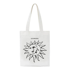 Myth Vintage Sun God ins Canvas Shopper Bag Punk Ulzzang Women Shoulder Bag