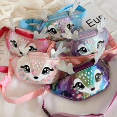 N7MF Kids Elk Print Waist Fanny Pack Belt Pouch Travel Hip Bum Shoulder Bag