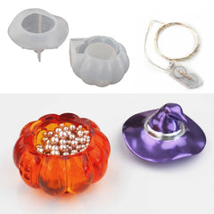 Halloween Pumpkin Storage Box Mold for DIY Jewelry and Home Decoration