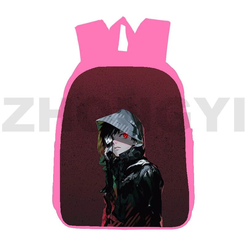 Tokyo Ghoul 3D Print Backpack Girls Female Back Pack 12/16 Inch Canvas