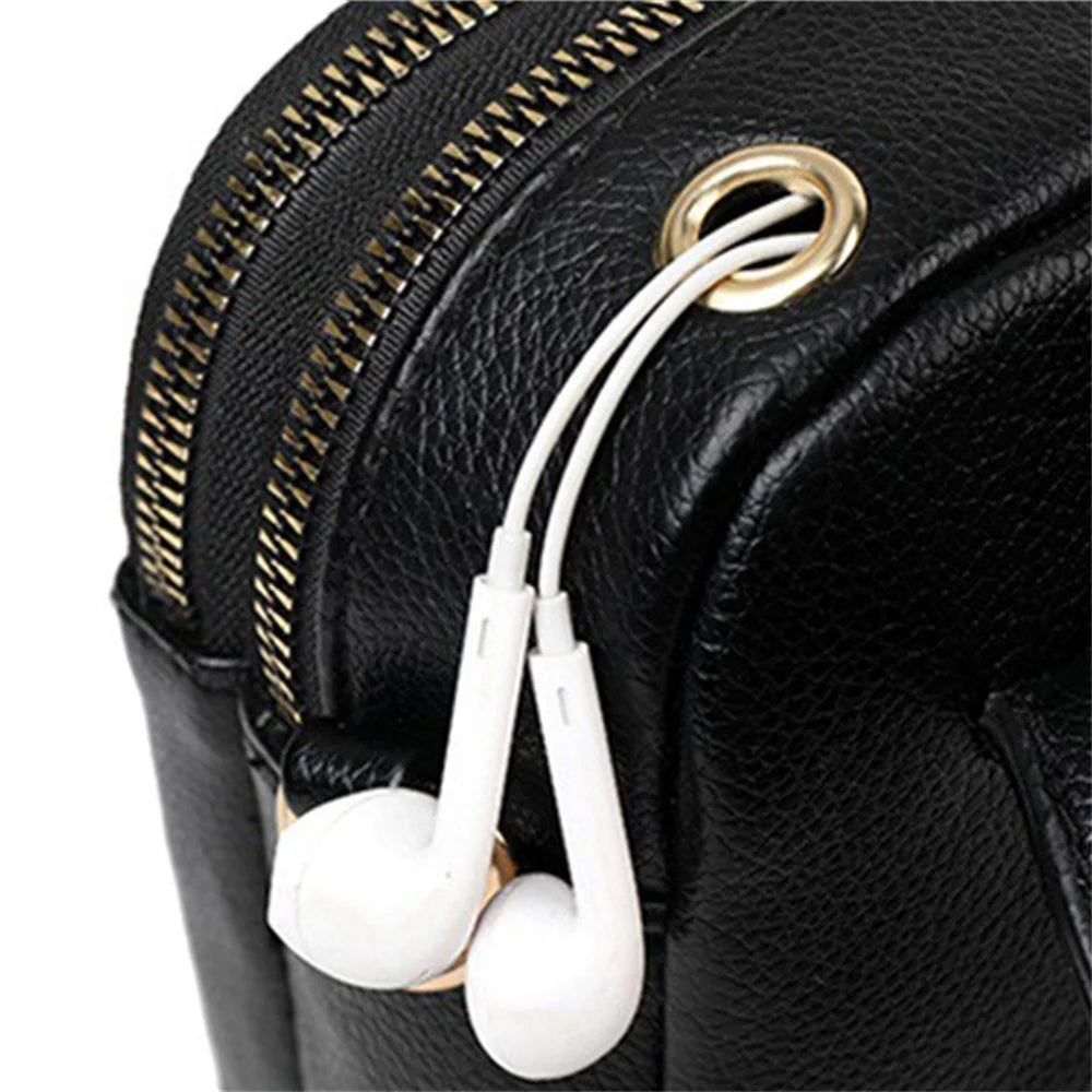 Satchel Leather Phone Bags Mini Shoulder Crossbody Bags Women Purses