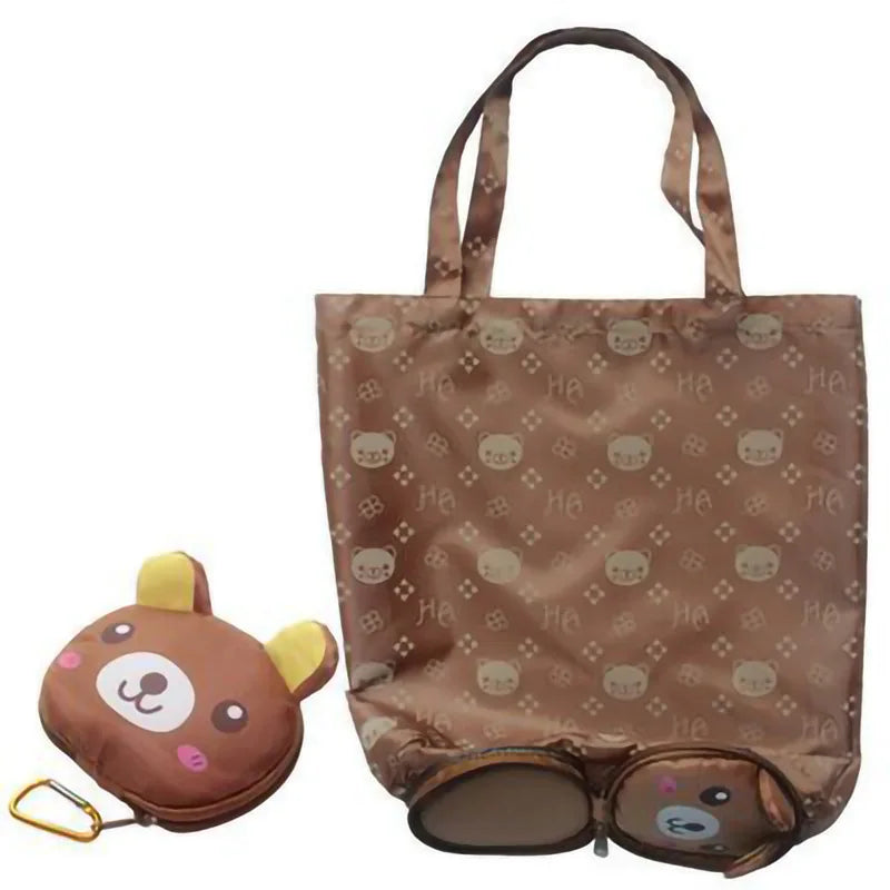 Cartoon Animal Foldable Shopping Tote Reusable Eco Bag Waterproof Storage Bags