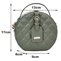 Circular Women Shoulder Bag Leather Crossbody Messenger Bags Purse