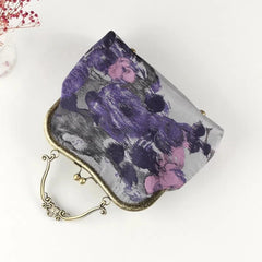 Purple Printing Shell Lock Women Hand Bags Chain Shoulder Crossbody Bag