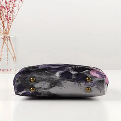 Purple Printing Shell Lock Women Hand Bags Chain Shoulder Crossbody Bag