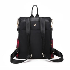Plaid Women's Backpack Dual-use Travel Bag