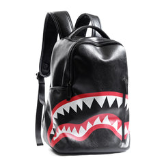 Men's Camo Leather Backpack Shoulder Bag Travel Laptop School Bag