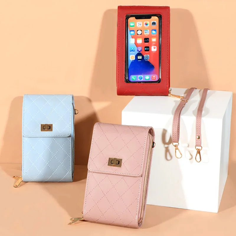 Mini Women Shoulder Bags PU Leather Phone Crossbody Bag Ladies Purse Clutch
