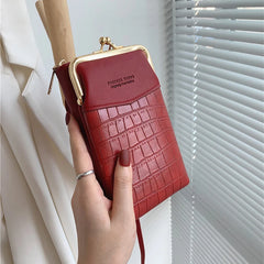 Stone Pattern Crossbody Bag Women's PU Leather Shoulder Bags Handbags