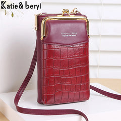 Stone Pattern Crossbody Bag Women's PU Leather Shoulder Bags Handbags