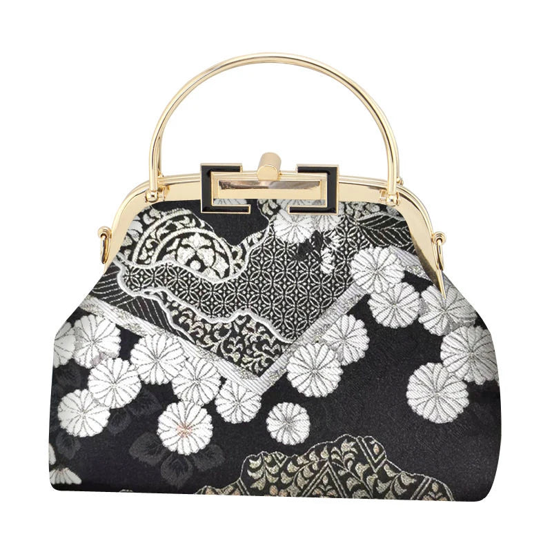 Floral Flowers European Lay Bag Mother Gift Shell Lock Women Hand Bags Women's H