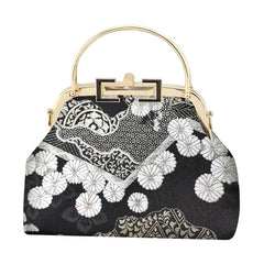 Floral Flowers European Lay Bag Mother Gift Shell Lock Women Hand Bags Women's H