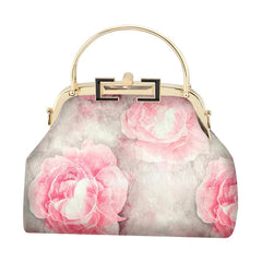 Floral Flowers European Lay Bag Mother Gift Shell Lock Women Hand Bags Women's H