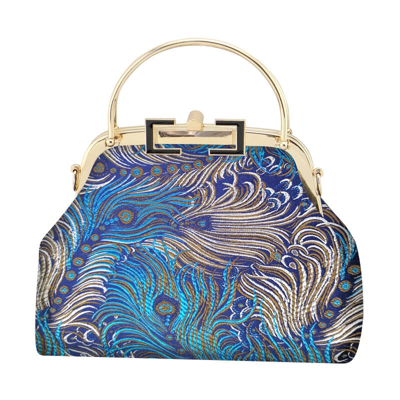 Floral Flowers European Lay Bag Mother Gift Shell Lock Women Hand Bags Women's H