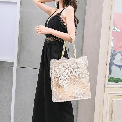 Lace Ladies Handbag Beach Wedding Bridal Party Hand Bag Bolsa Feminina