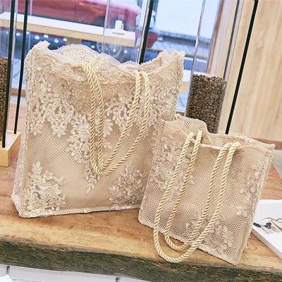 Lace Ladies Handbag Beach Wedding Bridal Party Hand Bag Bolsa Feminina