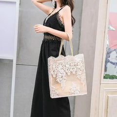 Lace Ladies Handbag Beach Wedding Bridal Party Hand Bag Bolsa Feminina