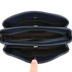 Women's Leather Crossbody Tote Bag - Shoulder Handbag