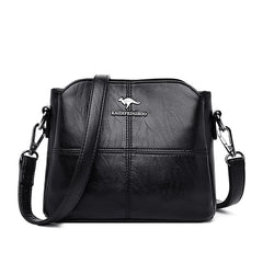Women's Leather Crossbody Tote Bag - Shoulder Handbag