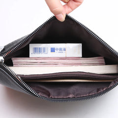 Men's Clutch Bag PU Leather Handbag Small Clutch for Phone and Money