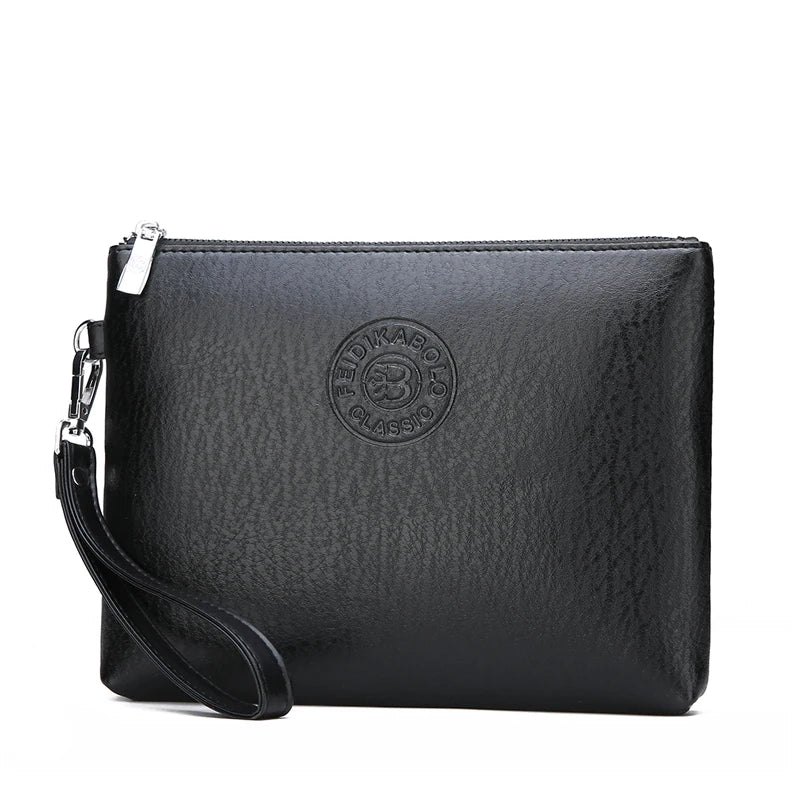 Men's Clutch Bag PU Leather Handbag Small Clutch for Phone and Money