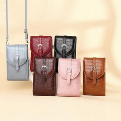 Women Cell Phone Bag Mini Crossbody Soft Leather Purse