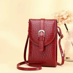 Women Cell Phone Bag Mini Crossbody Soft Leather Purse