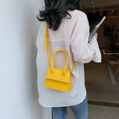 Mini Pu Leather Crossbody Bags For Women Small Square Bag Shoulder Messenger Bag