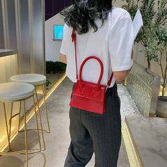 Mini Pu Leather Crossbody Bags For Women Small Square Bag Shoulder Messenger Bag