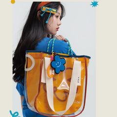 PVC Shoulder Handbags Transparent Jelly Tote Bag Large Capacity Women's Bag