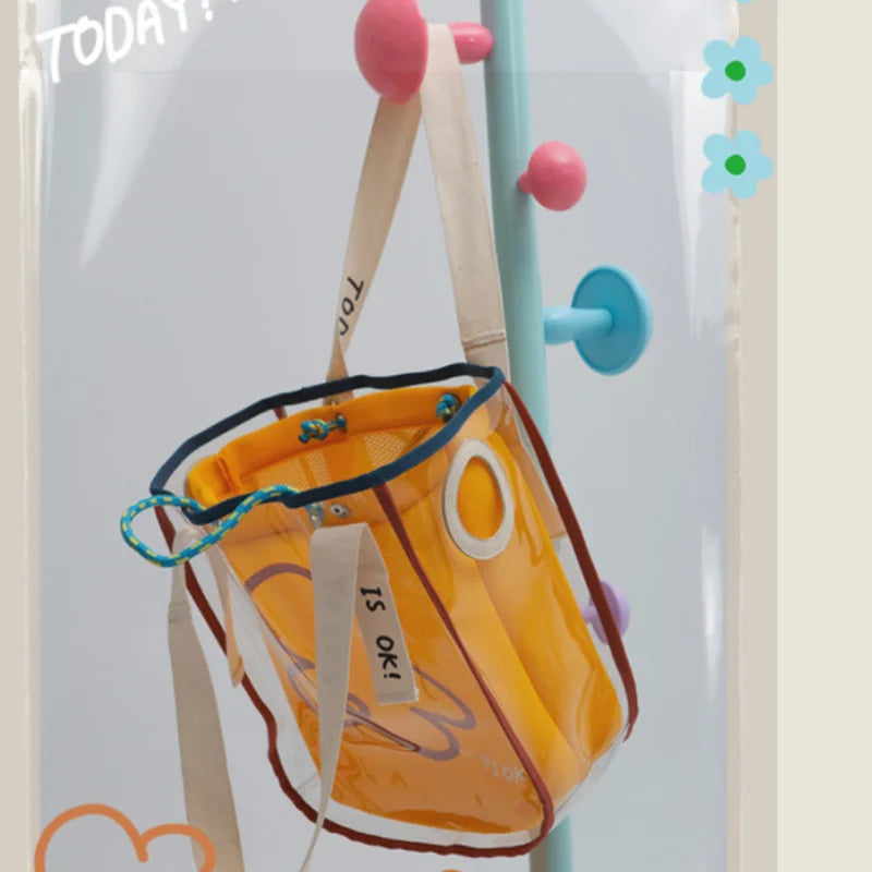 PVC Shoulder Handbags Transparent Jelly Tote Bag Large Capacity Women's Bag