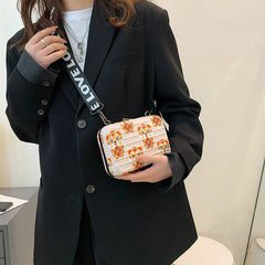 Cartoon Print Small Women's Messenger Bag Chain Crossbody B304