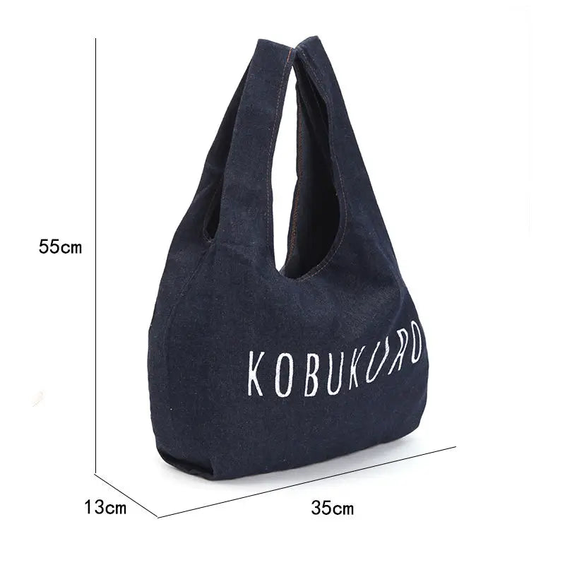 Waterproof Denim Shoulder Hand Bag for Women Crossbody Casual Jeans Bags